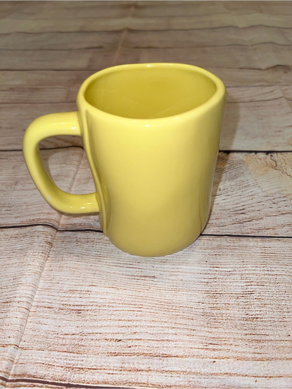 NWT Rae Dunn Yellow "Happy Spring" Ceramic Mug - Picture 5 of 6